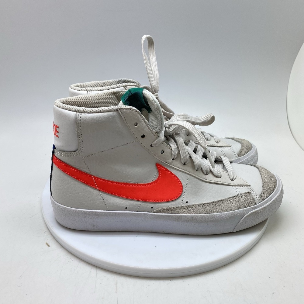Nike Shoes 7Y Blazer Mid '77 GS Platinum Tint Bright Crimson Red Grey DA4086-004